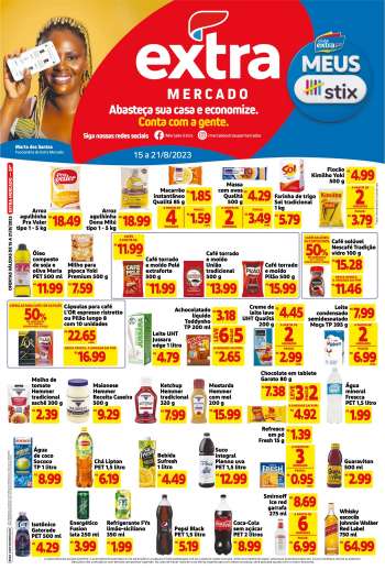 Folheto Mercado Extra - 15/08/2023 - 21/08/2023.