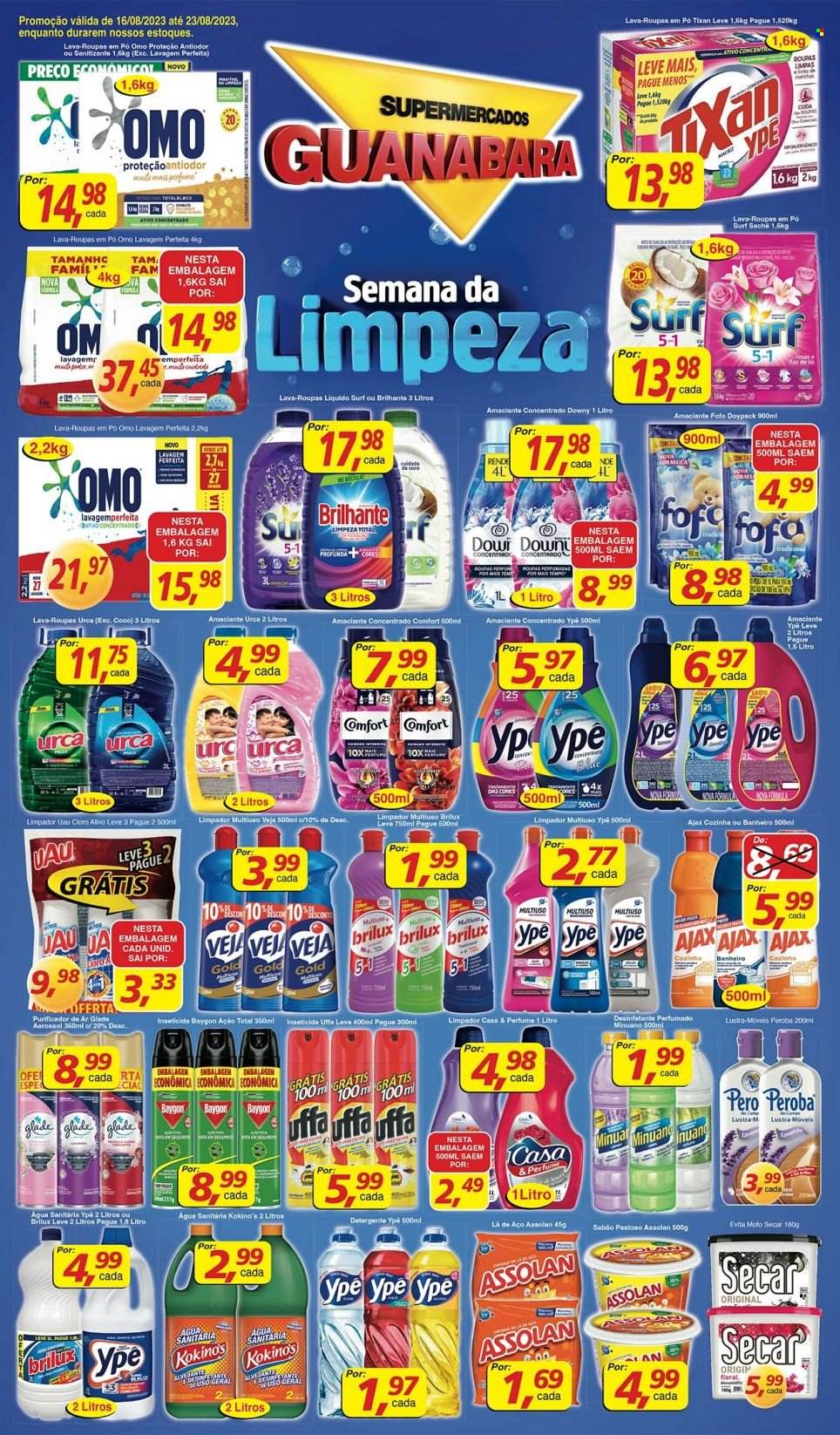 Folheto Supermercados Guanabara - 16/08/2023 - 23/08/2023. Página 1
