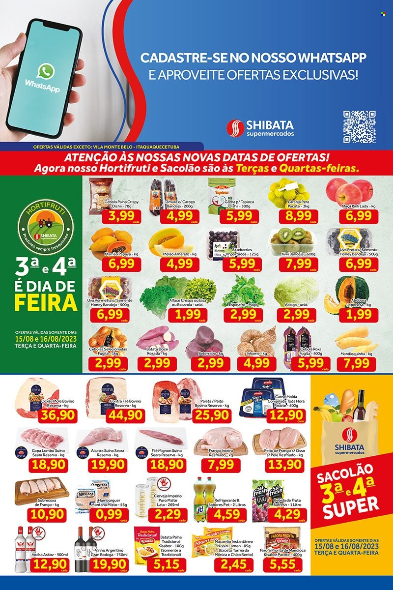 Folheto Shibata Supermercados - 15/08/2023 - 21/08/2023. Página 1