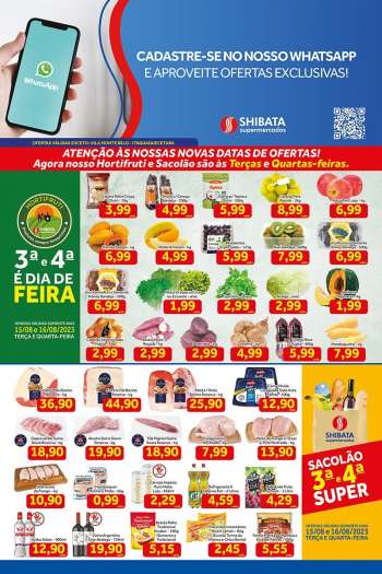 Folheto Shibata Supermercados - 15/08/2023 - 21/08/2023.