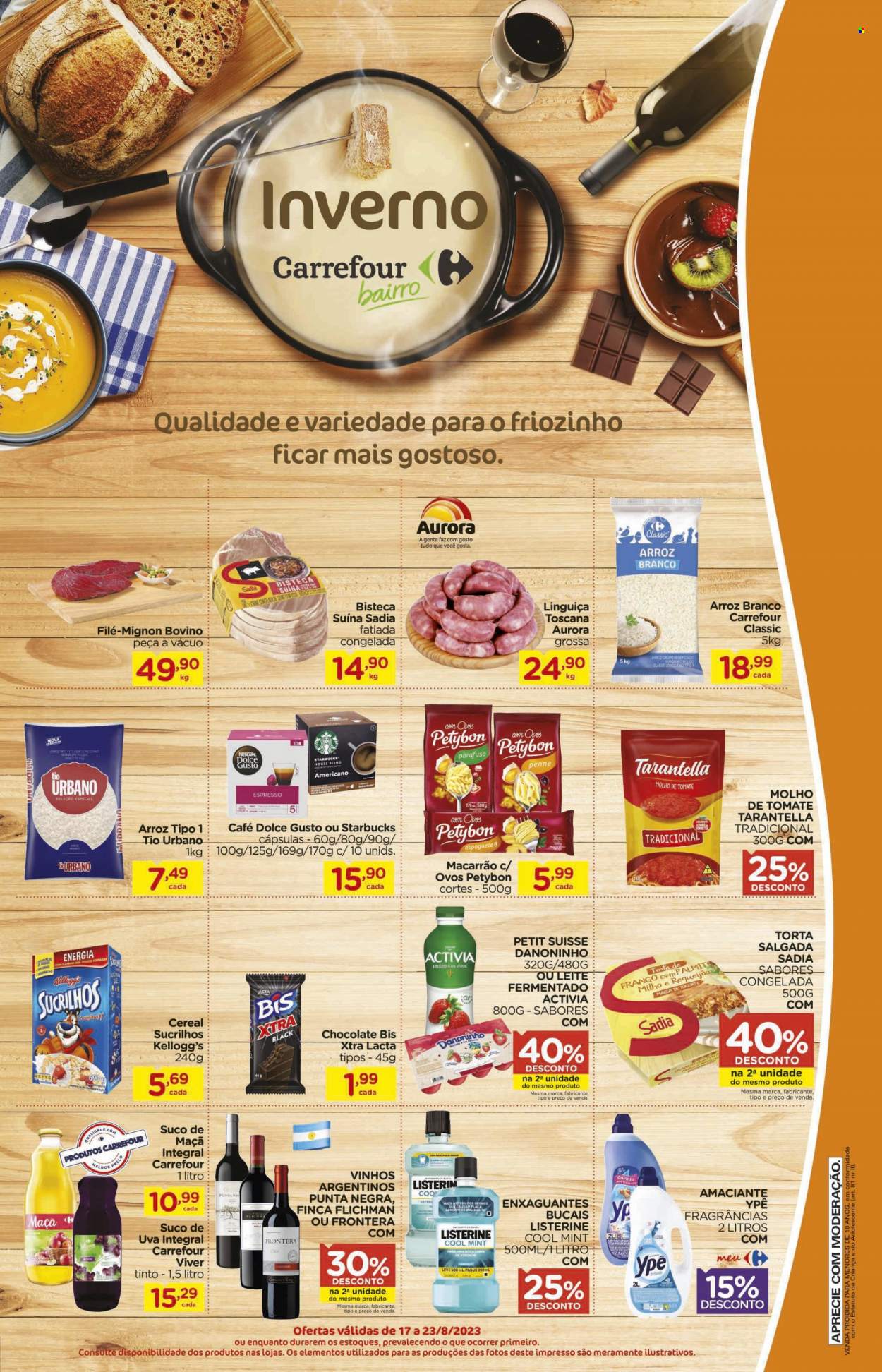Folheto Carrefour Bairro - 17/08/2023 - 23/08/2023. Página 1