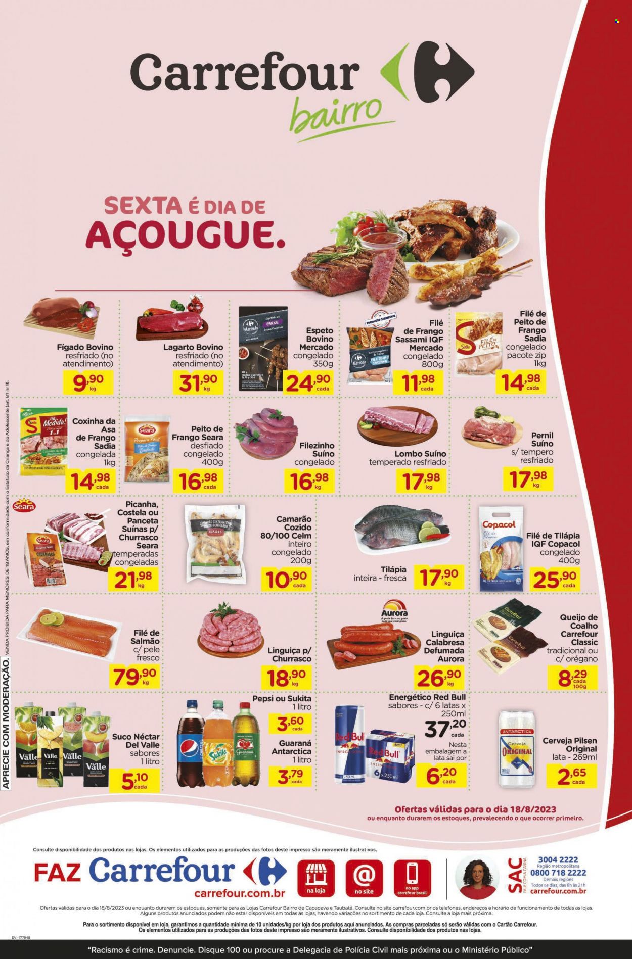 Folheto Carrefour Bairro - 18/08/2023 - 18/08/2023. Página 1