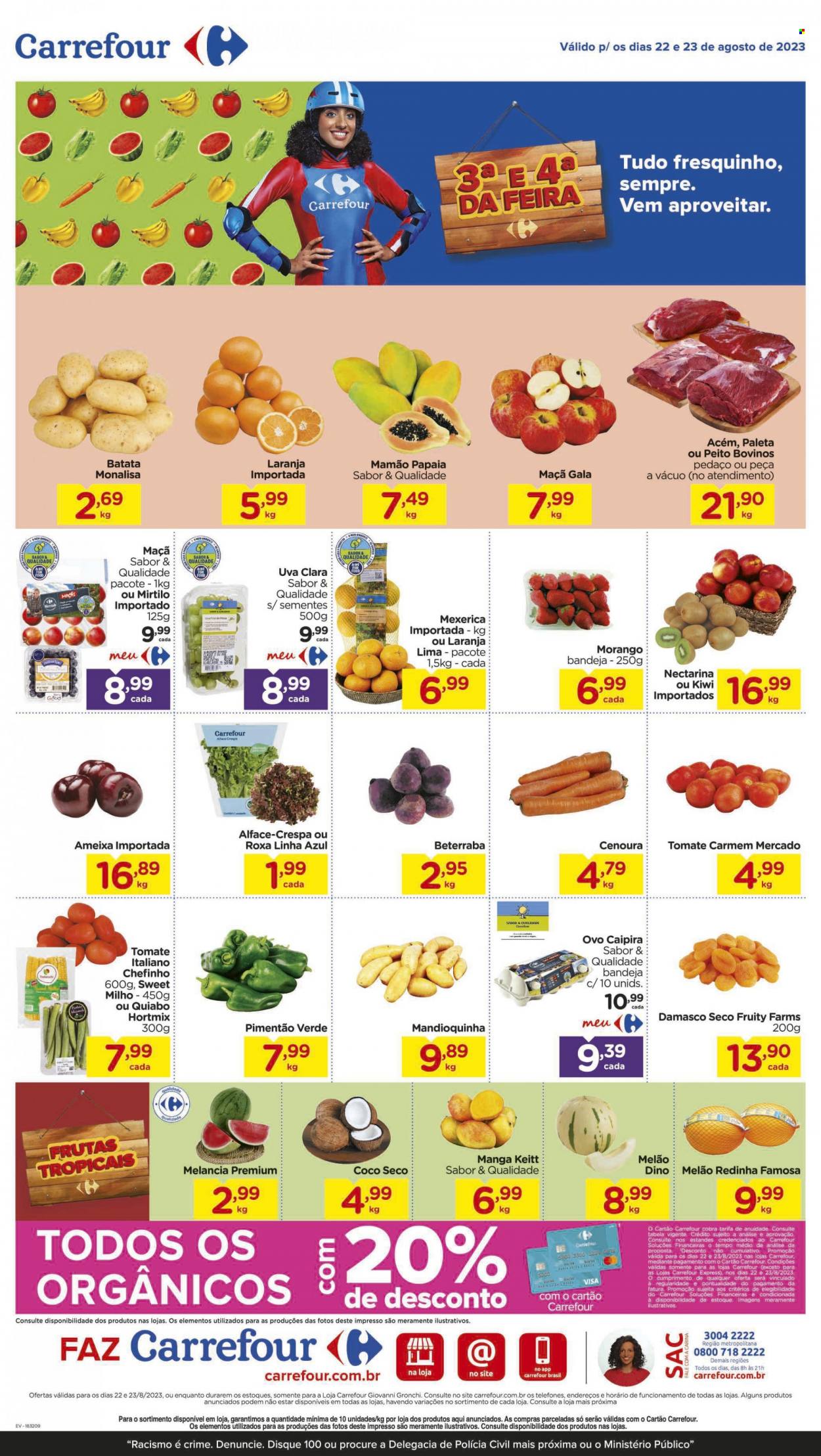 Folheto Carrefour Hiper - 22/08/2023 - 23/08/2023. Página 1
