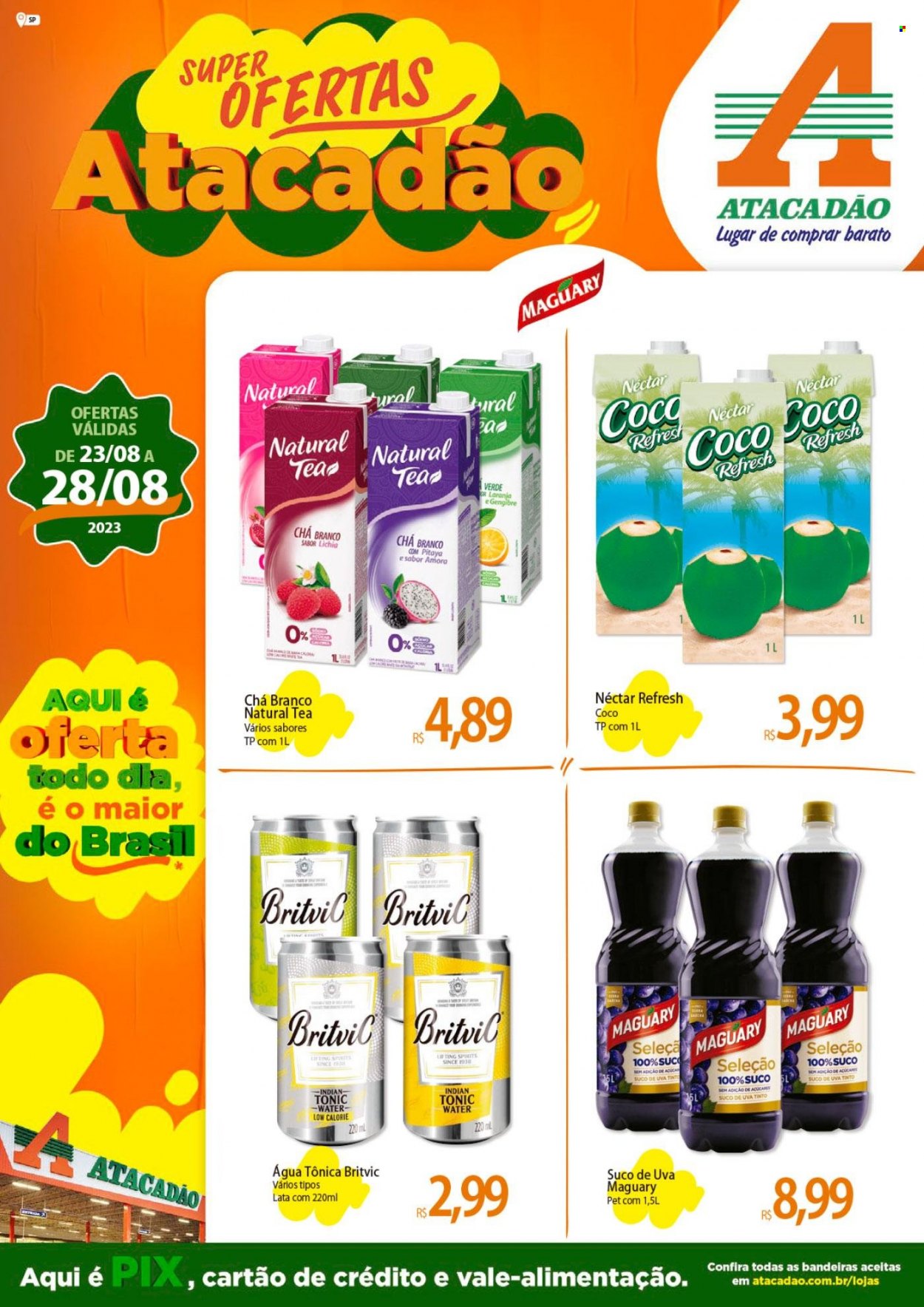 Folheto Atacadão - 23/08/2023 - 28/08/2023. Página 1