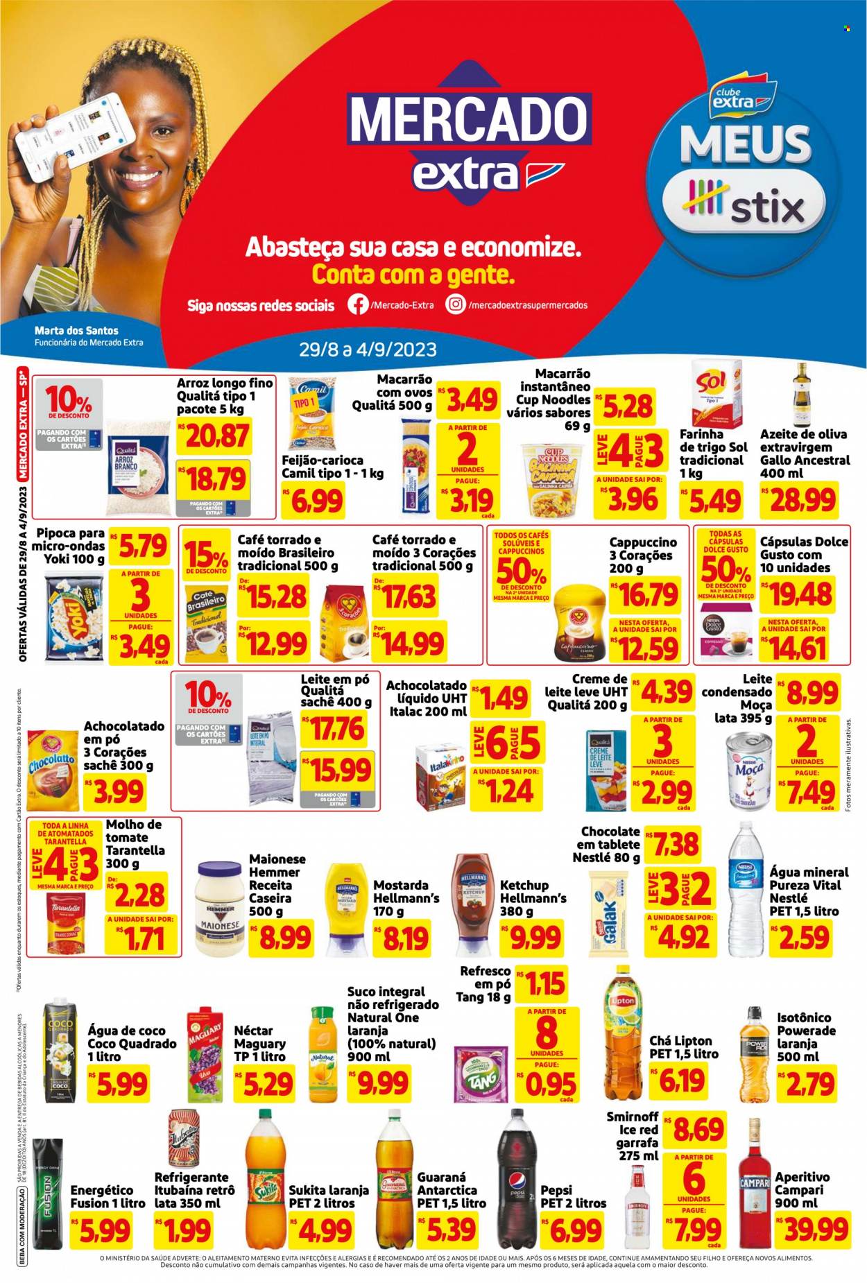 Folheto Mercado Extra - 29/08/2023 - 04/09/2023. Página 1