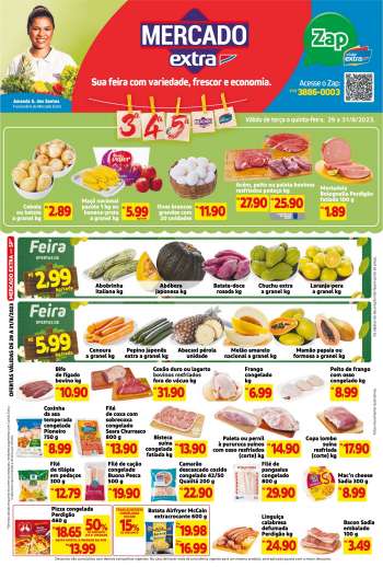 Folheto Mercado Extra - 29/08/2023 - 31/08/2023.