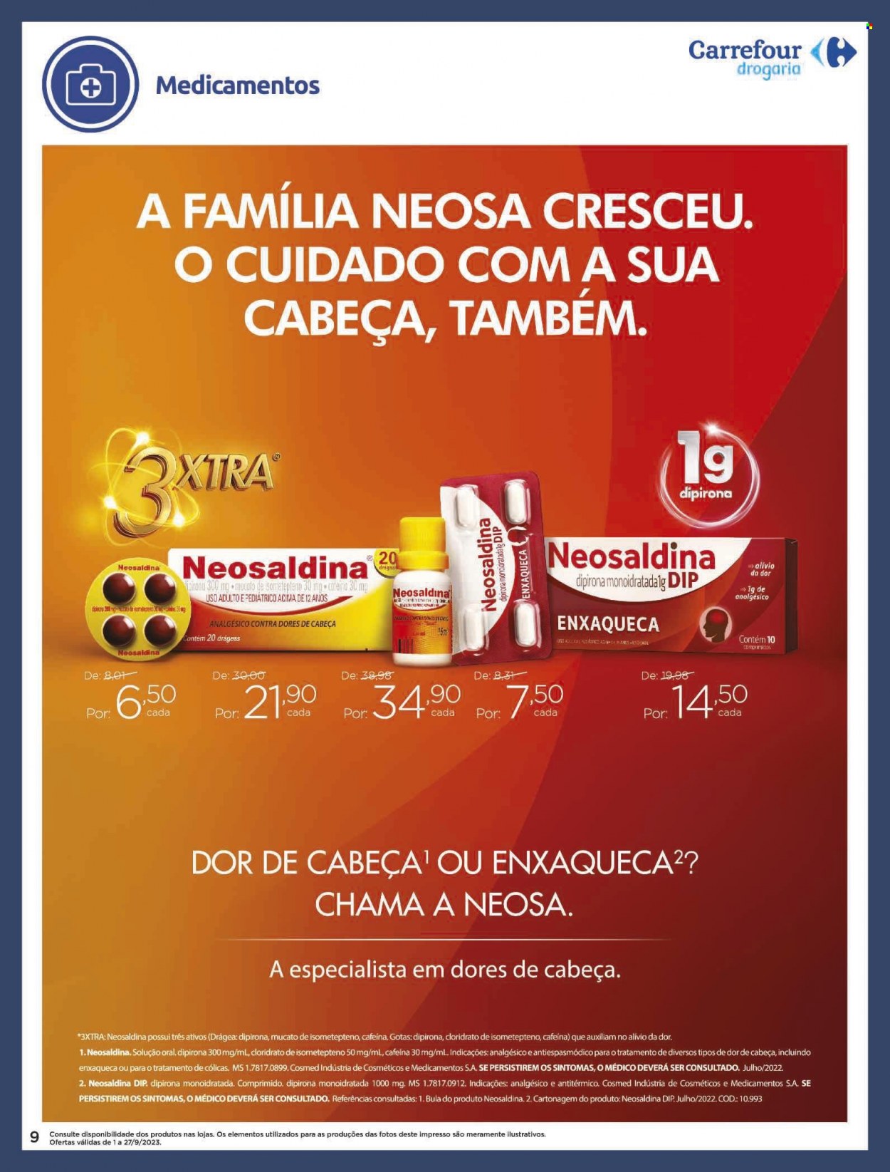 Folheto Carrefour Drogaria - 01/09/2023 - 27/09/2023. Página 9