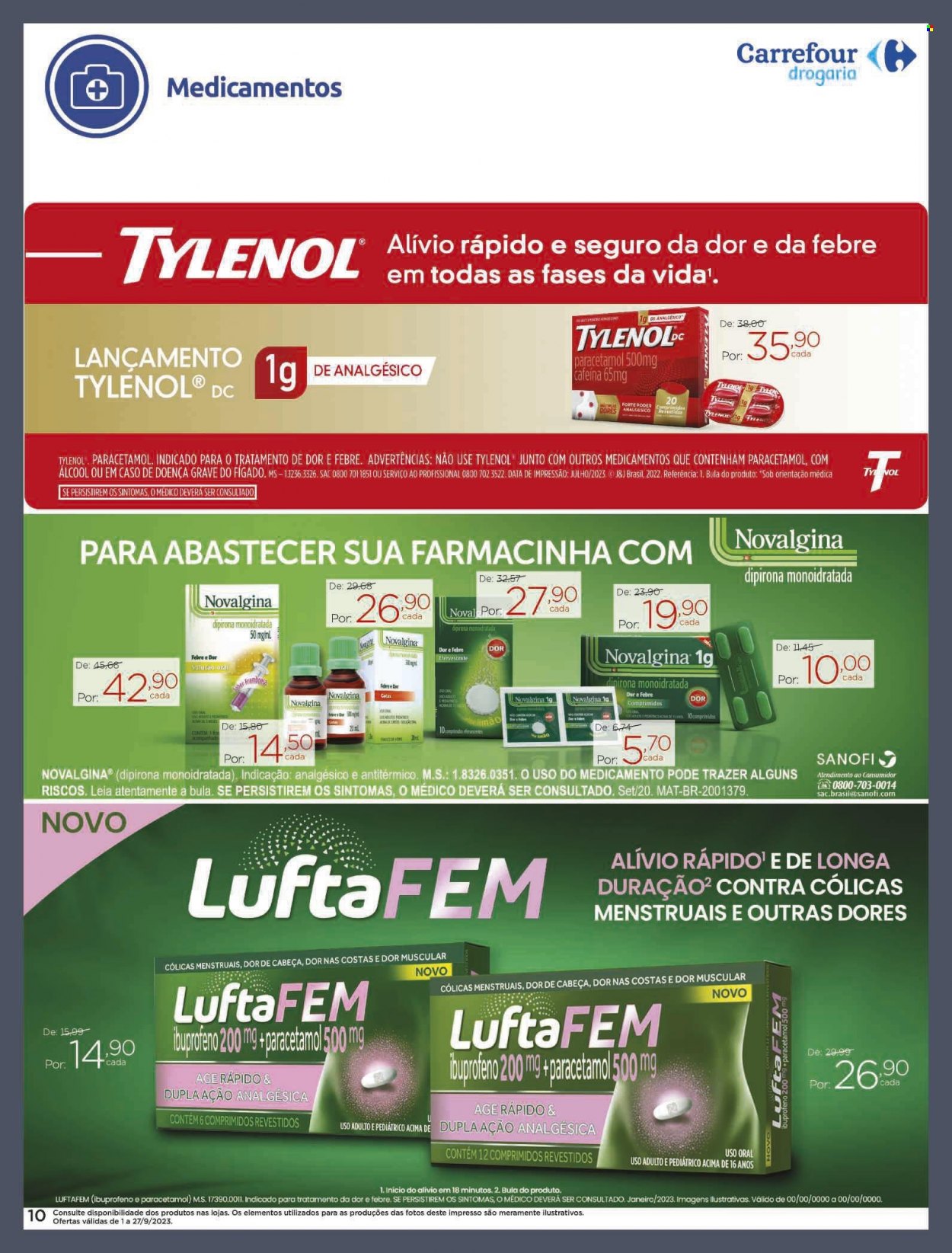 Folheto Carrefour Drogaria - 01/09/2023 - 27/09/2023. Página 10