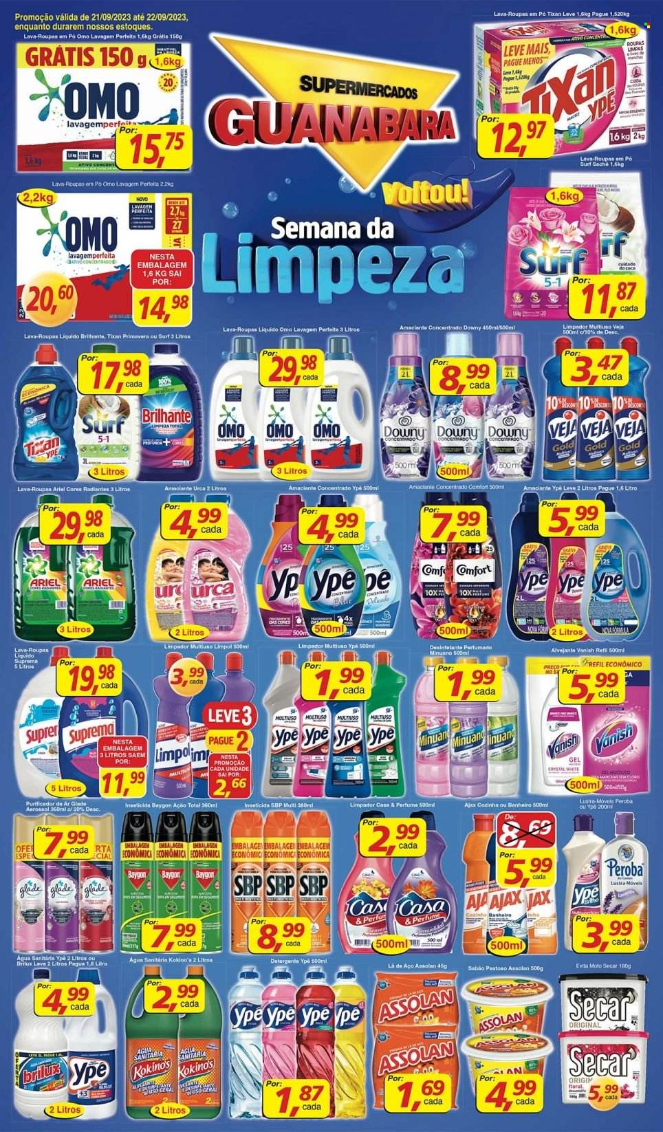 Folheto Supermercados Guanabara - 21/09/2023 - 22/09/2023. Página 1