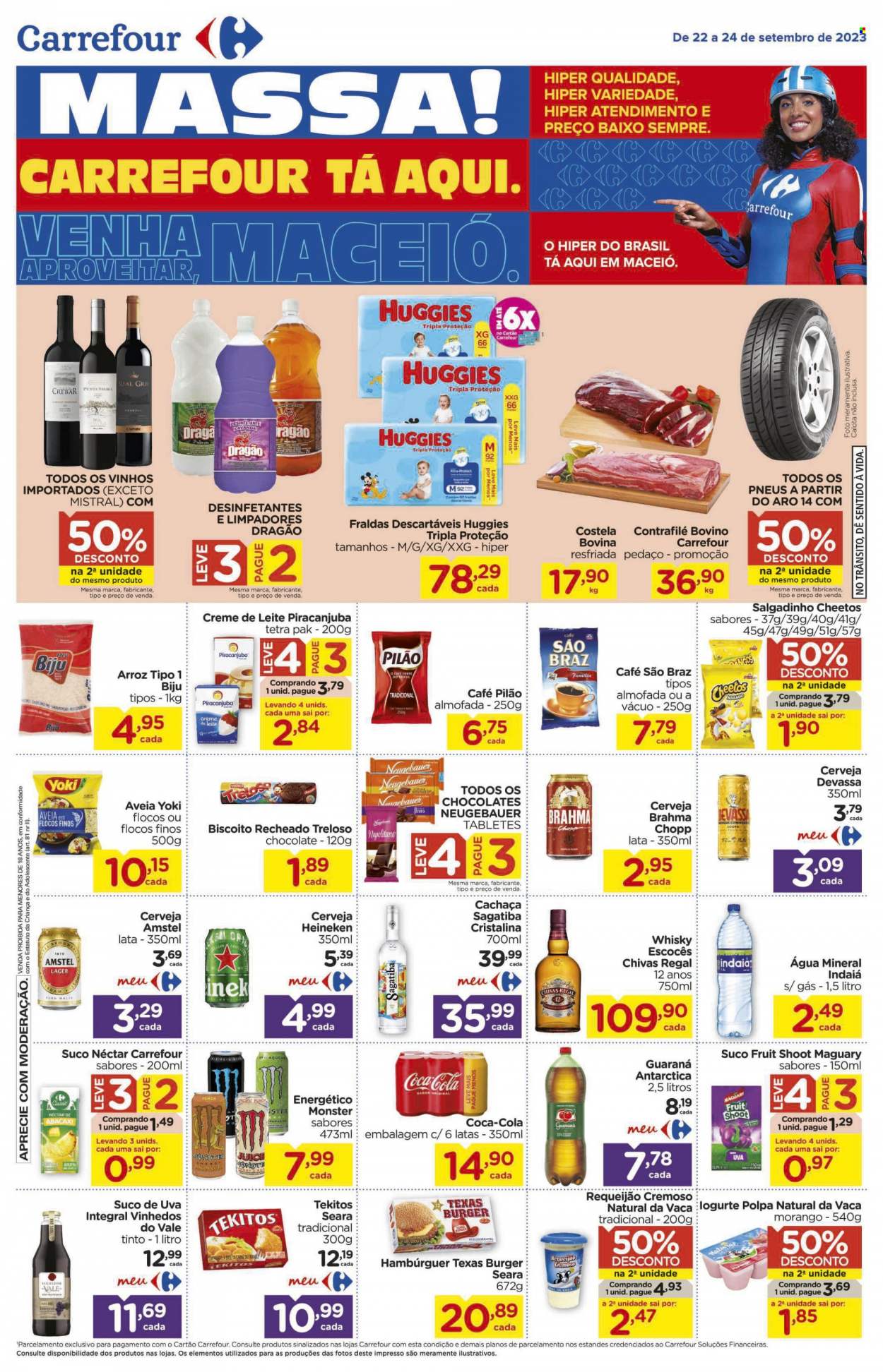 Folheto Carrefour Hiper - 22/09/2023 - 24/09/2023. Página 1