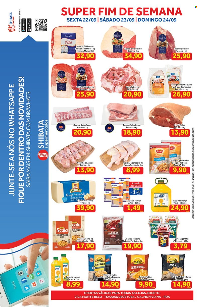 Folheto Shibata Supermercados - 22/09/2023 - 24/09/2023. Página 1