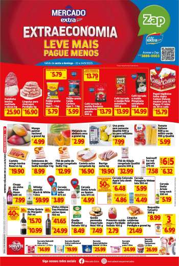 Folheto Mercado Extra - 22/09/2023 - 24/09/2023.