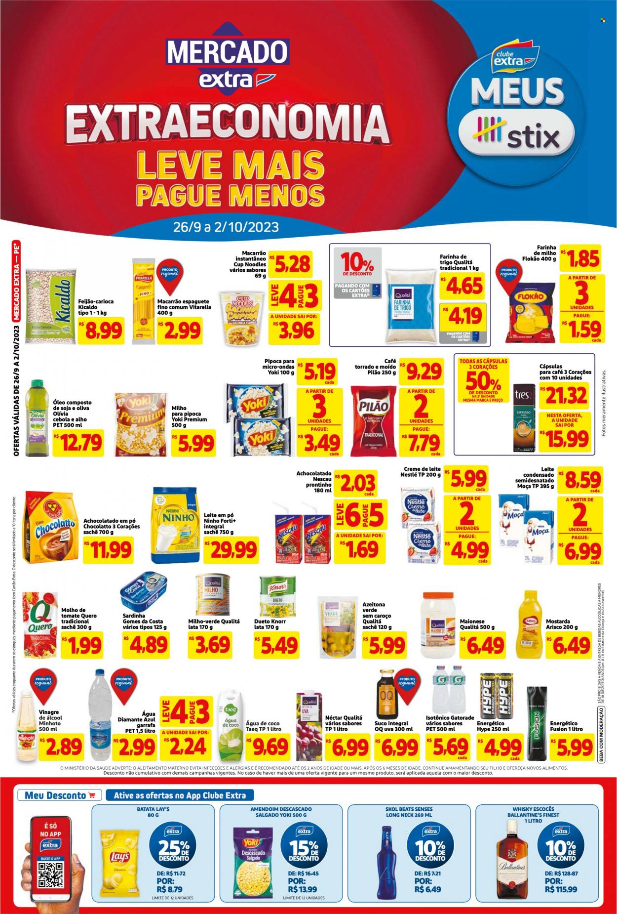 Folheto Mercado Extra - 26/09/2023 - 02/10/2023. Página 1