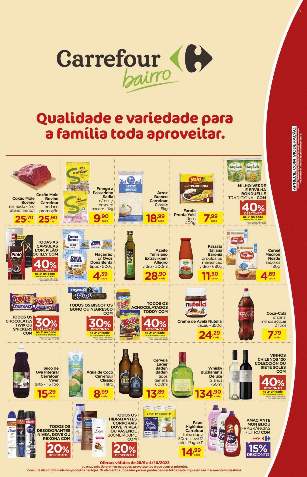 Folheto Carrefour Bairro - 28/09/2023 - 04/10/2023. Página 1