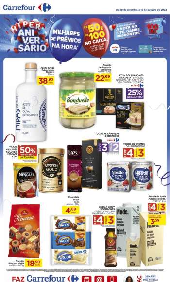 Folheto Carrefour Hiper - 29/09/2023 - 15/10/2023.