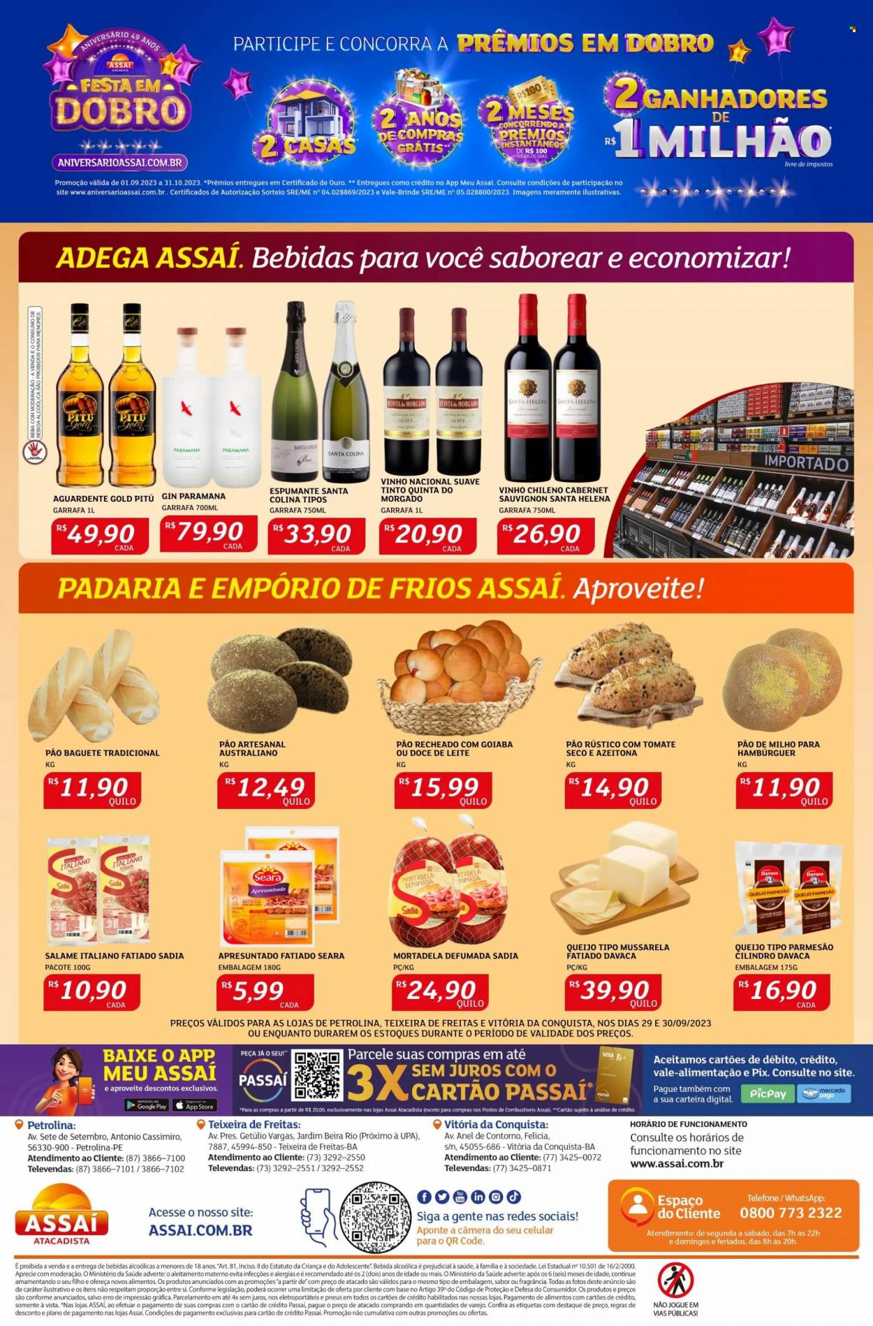 Folheto Assaí Atacadista - 29/09/2023 - 30/09/2023. Página 1