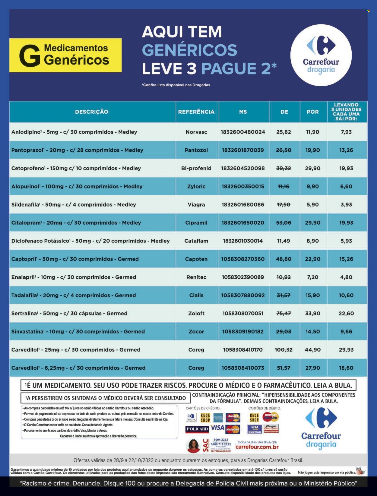 Folheto Carrefour Drogaria - 28/09/2023 - 22/10/2023. Página 16