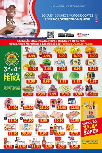 Folheto Shibata Supermercados - 03/10/2023 - 09/10/2023.