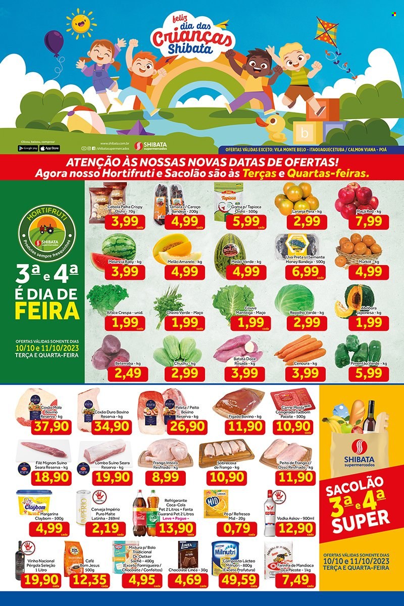 Folheto Shibata Supermercados - 10/10/2023 - 16/10/2023. Página 1