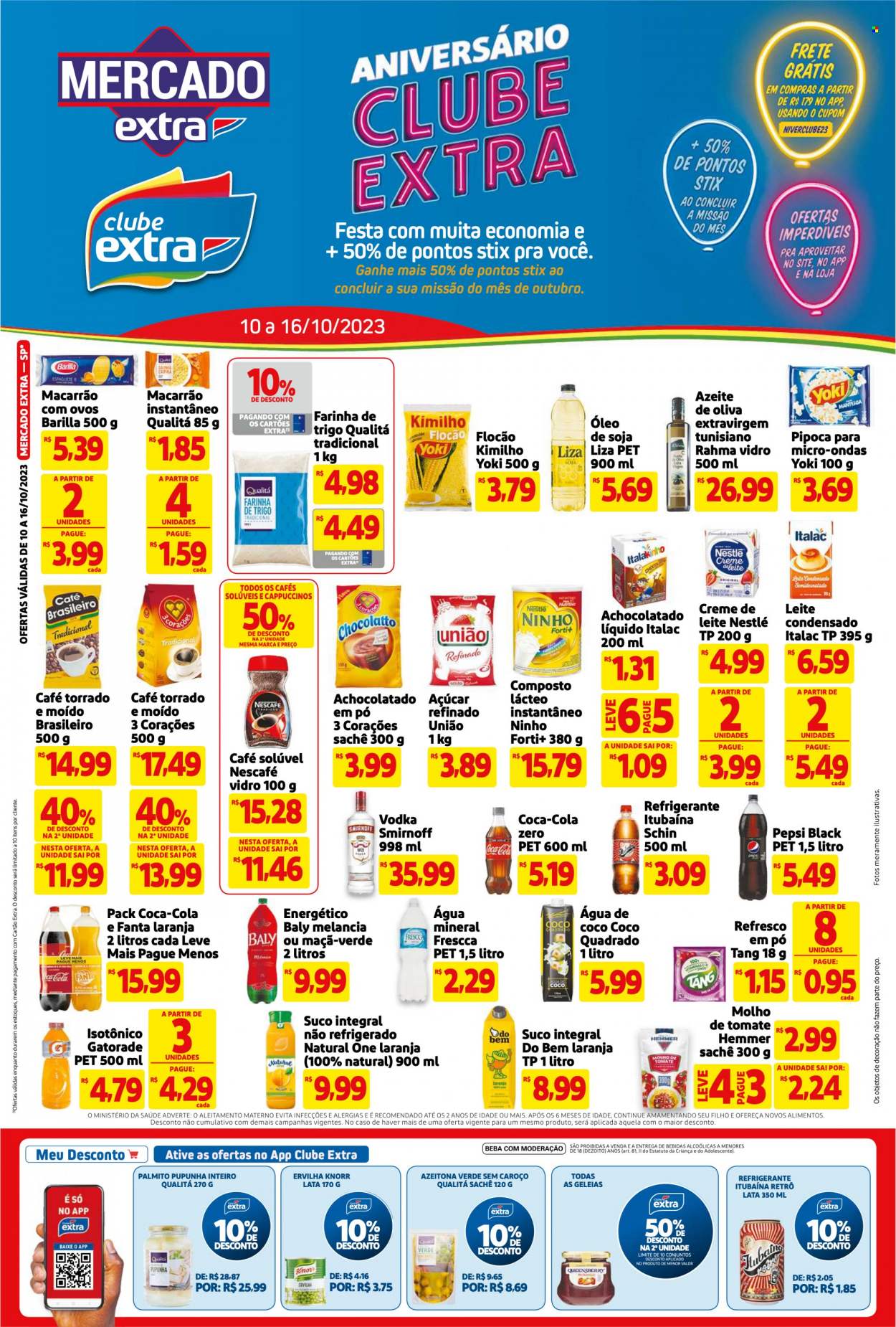 Folheto Mercado Extra - 10/10/2023 - 16/10/2023. Página 1
