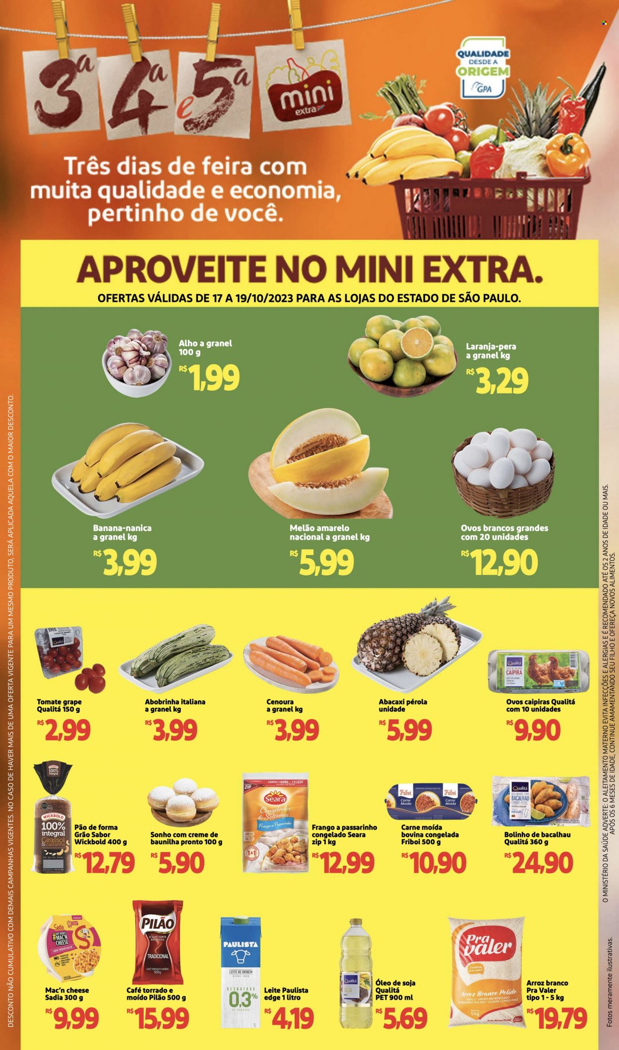 Folheto Mini Extra - 17/10/2023 - 19/10/2023. Página 1