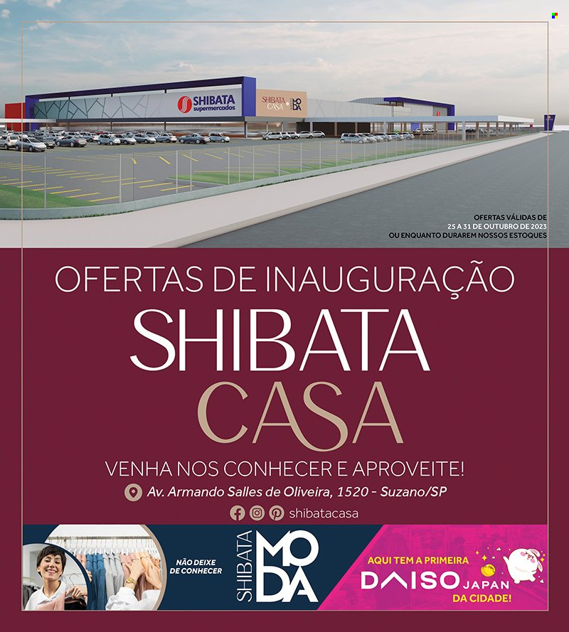 Folheto Shibata Supermercados - 25/10/2023 - 31/10/2023. Página 1