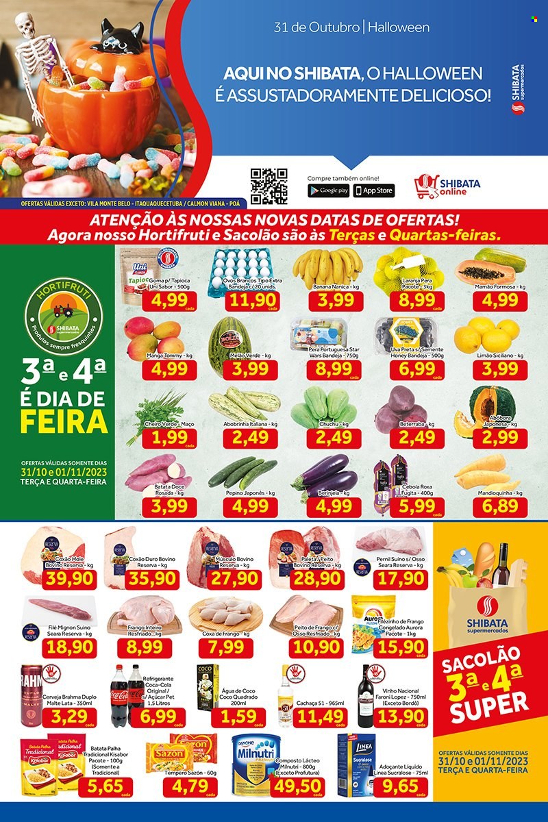 Folheto Shibata Supermercados - 31/10/2023 - 06/11/2023. Página 1