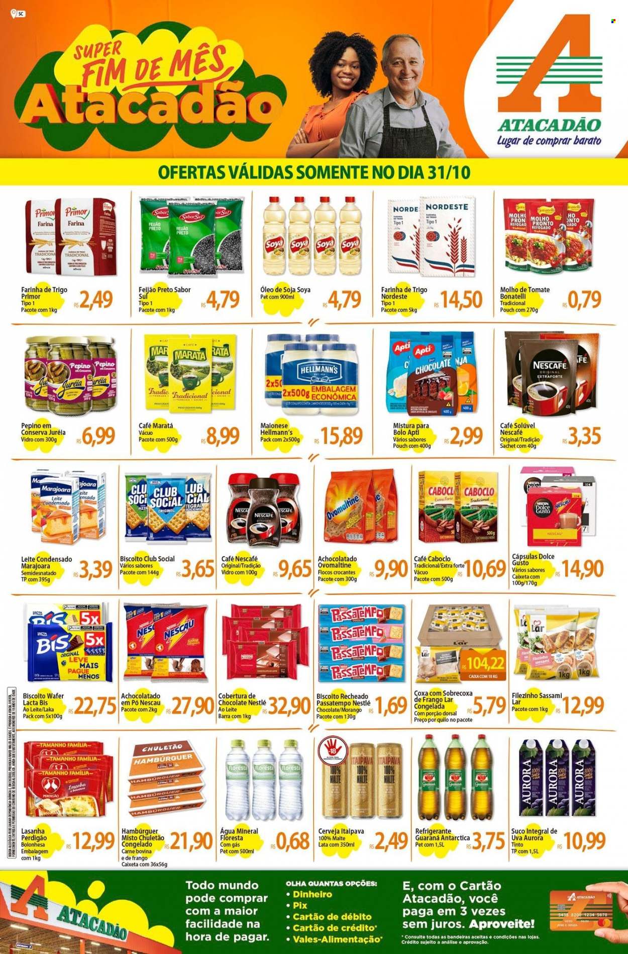 Folheto Atacadão - 31/10/2023 - 31/10/2023. Página 1