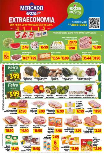 Folheto Mercado Extra - 31/10/2023 - 02/11/2023.