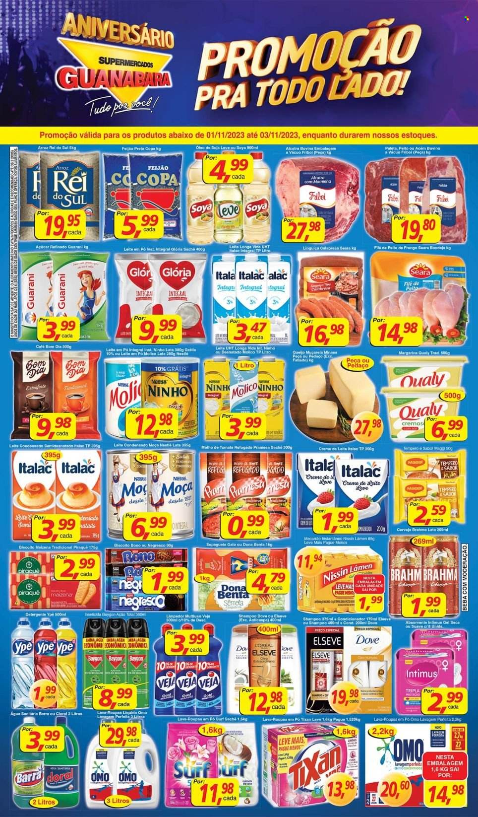 Folheto Supermercados Guanabara - 01/11/2023 - 03/11/2023. Página 1