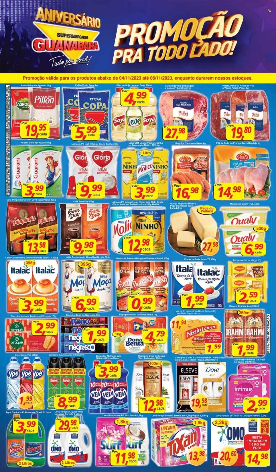 Folheto Supermercados Guanabara - 04/11/2023 - 06/11/2023. Página 1