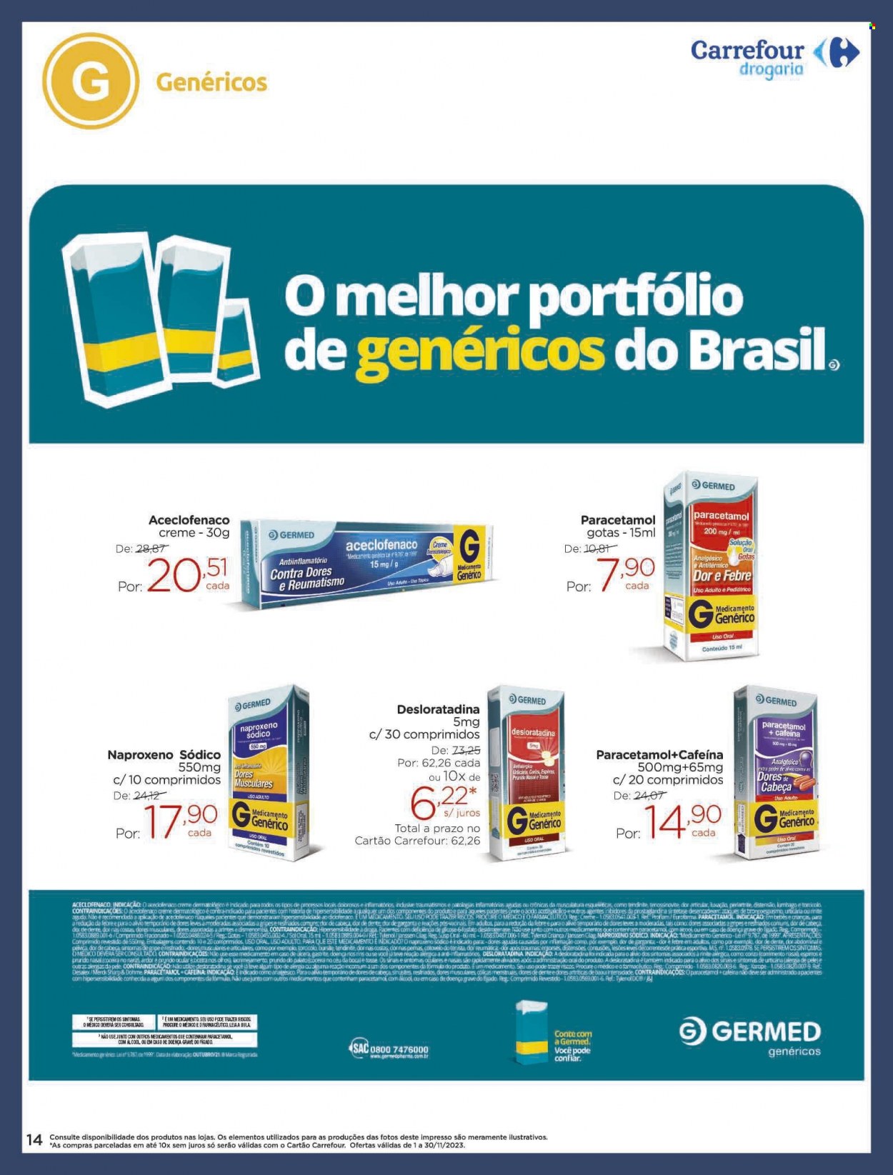 Folheto Carrefour Drogaria - 01/11/2023 - 30/11/2023. Página 14