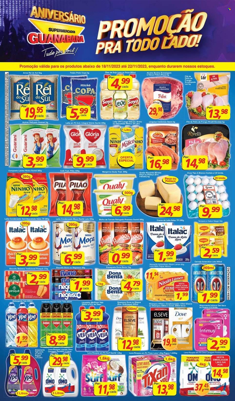 Folheto Supermercados Guanabara - 18/11/2023 - 22/11/2023. Página 1