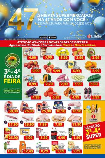 Folheto Shibata Supermercados - 21/11/2023 - 27/11/2023.