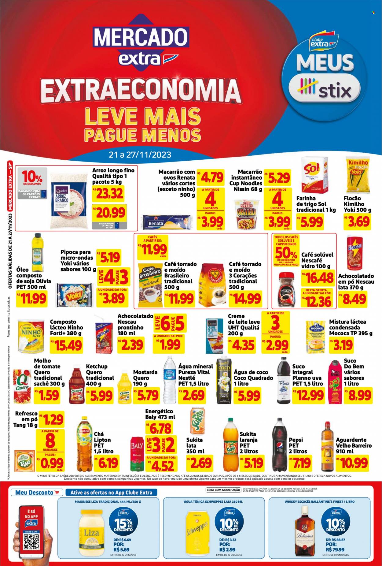 Folheto Mercado Extra - 21/11/2023 - 27/11/2023. Página 1