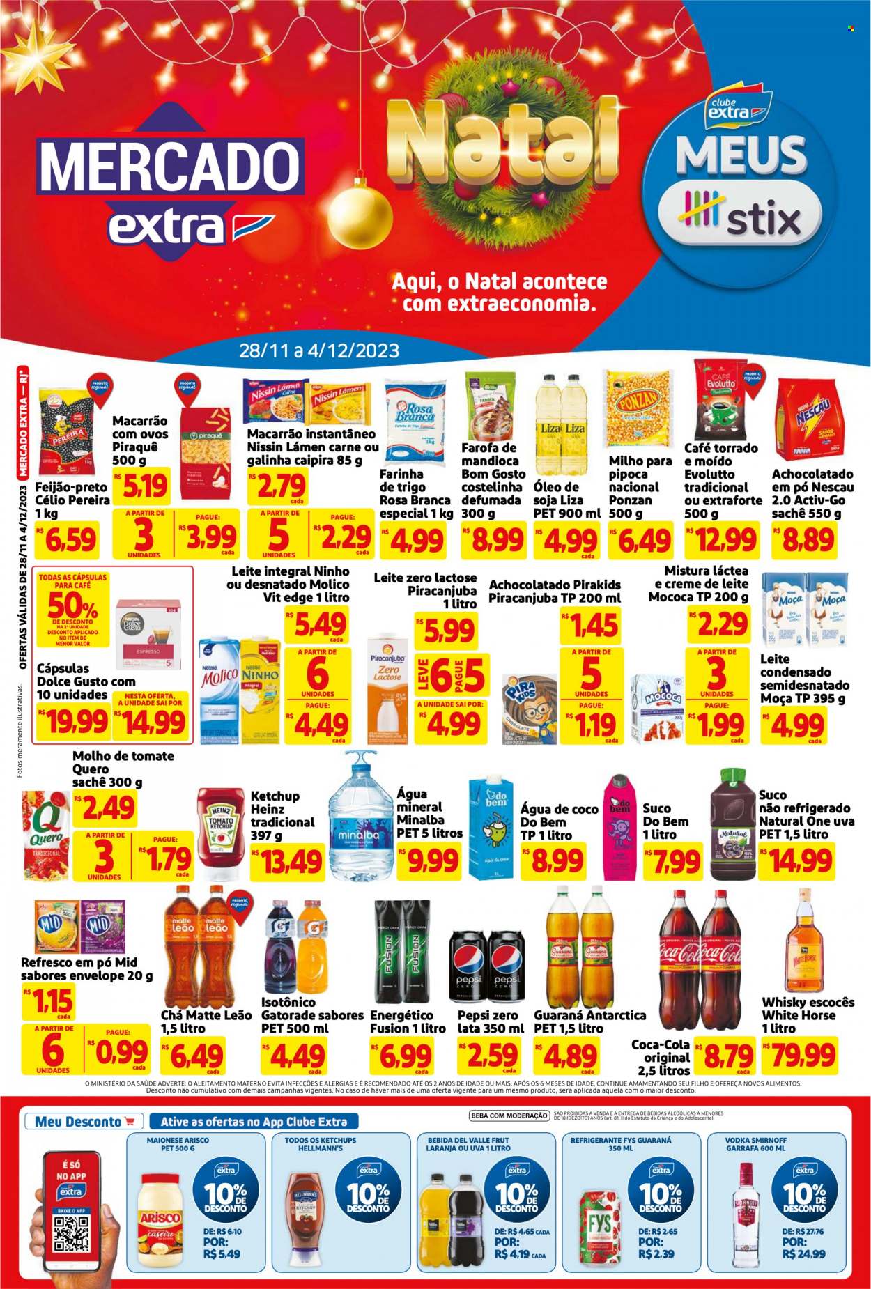 Folheto Mercado Extra - 28/11/2023 - 04/12/2023. Página 1