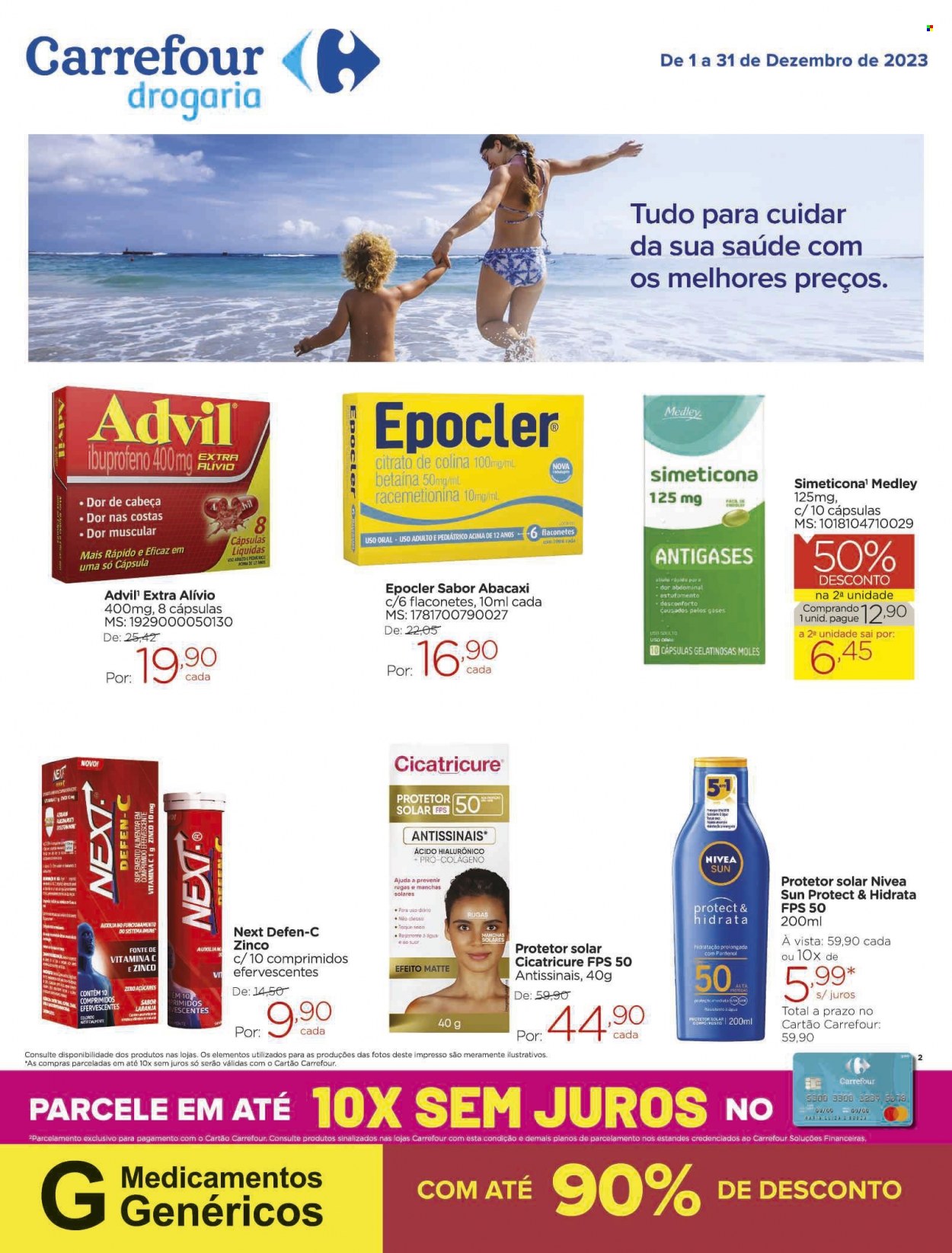 Folheto Carrefour Drogaria - 01/12/2023 - 31/12/2023. Página 1