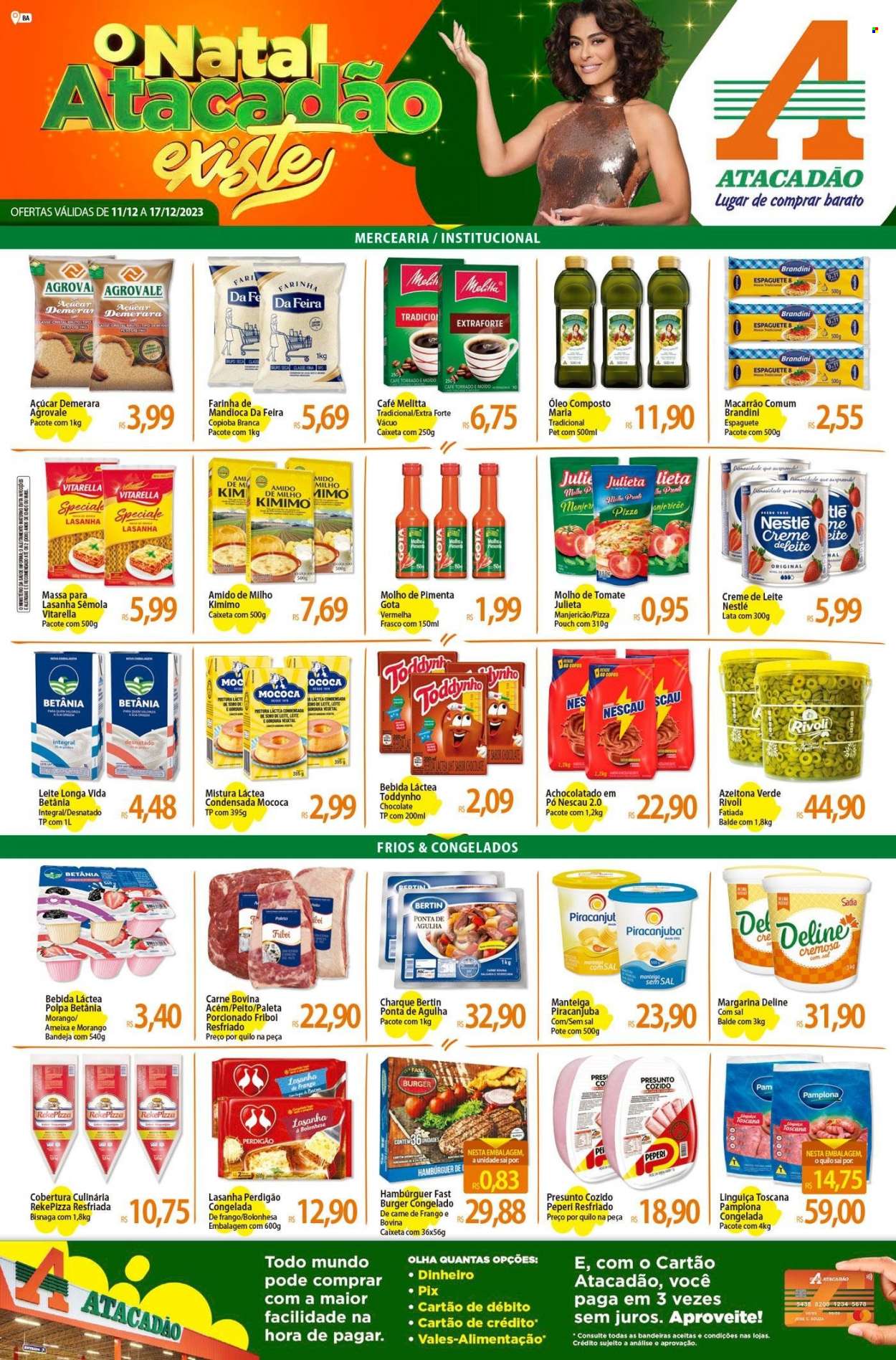 Folheto Atacadão - 11/12/2023 - 17/12/2023. Página 1