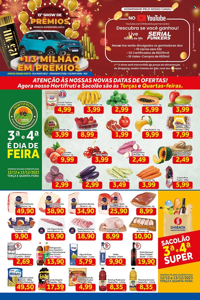 Folheto Shibata Supermercados - 12/12/2023 - 18/12/2023. Página 1