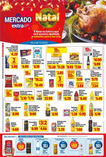 Folheto Mercado Extra - 19/12/2023 - 24/12/2023.