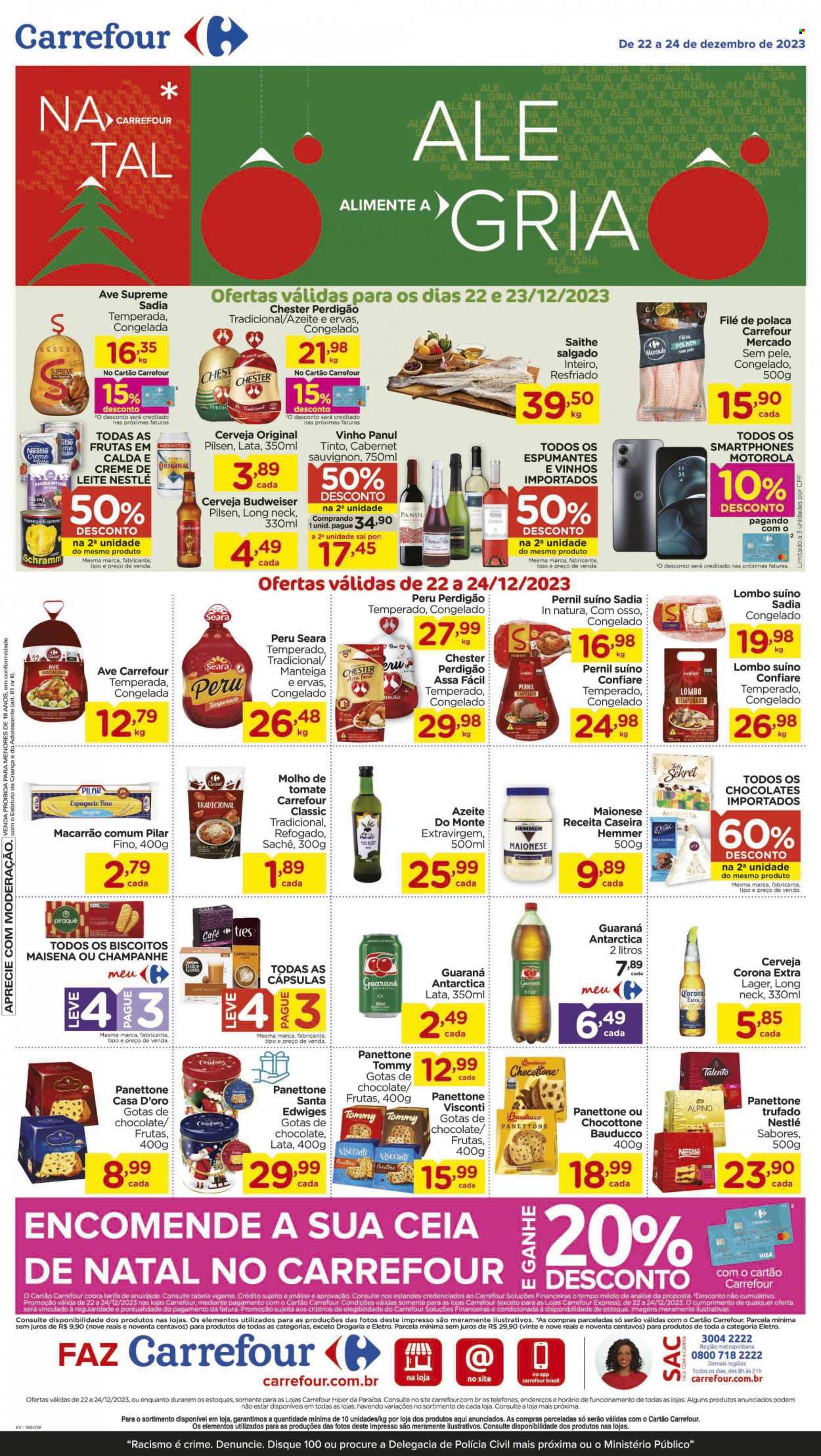 Folheto Carrefour Hiper - 22/12/2023 - 24/12/2023. Página 1