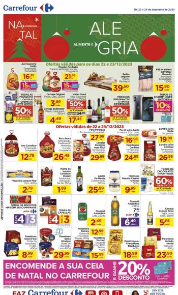 Folheto Carrefour Hiper - 22/12/2023 - 24/12/2023.