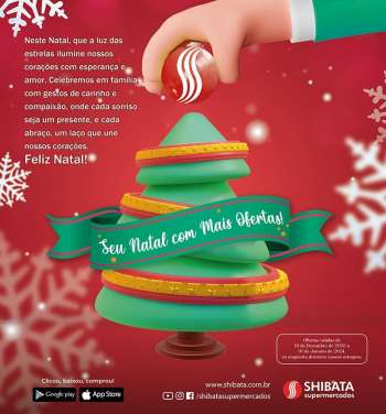Folheto Shibata Supermercados - 19/12/2023 - 01/01/2024.