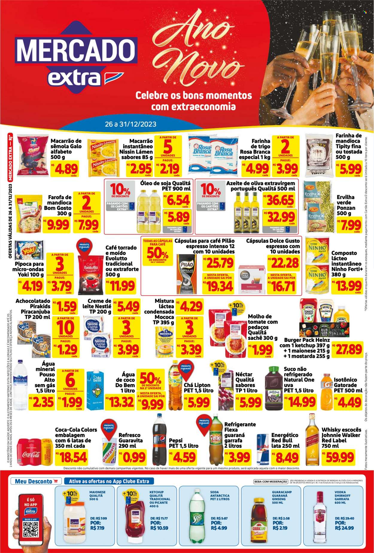 Folheto Mercado Extra - 26/12/2023 - 31/12/2023. Página 1