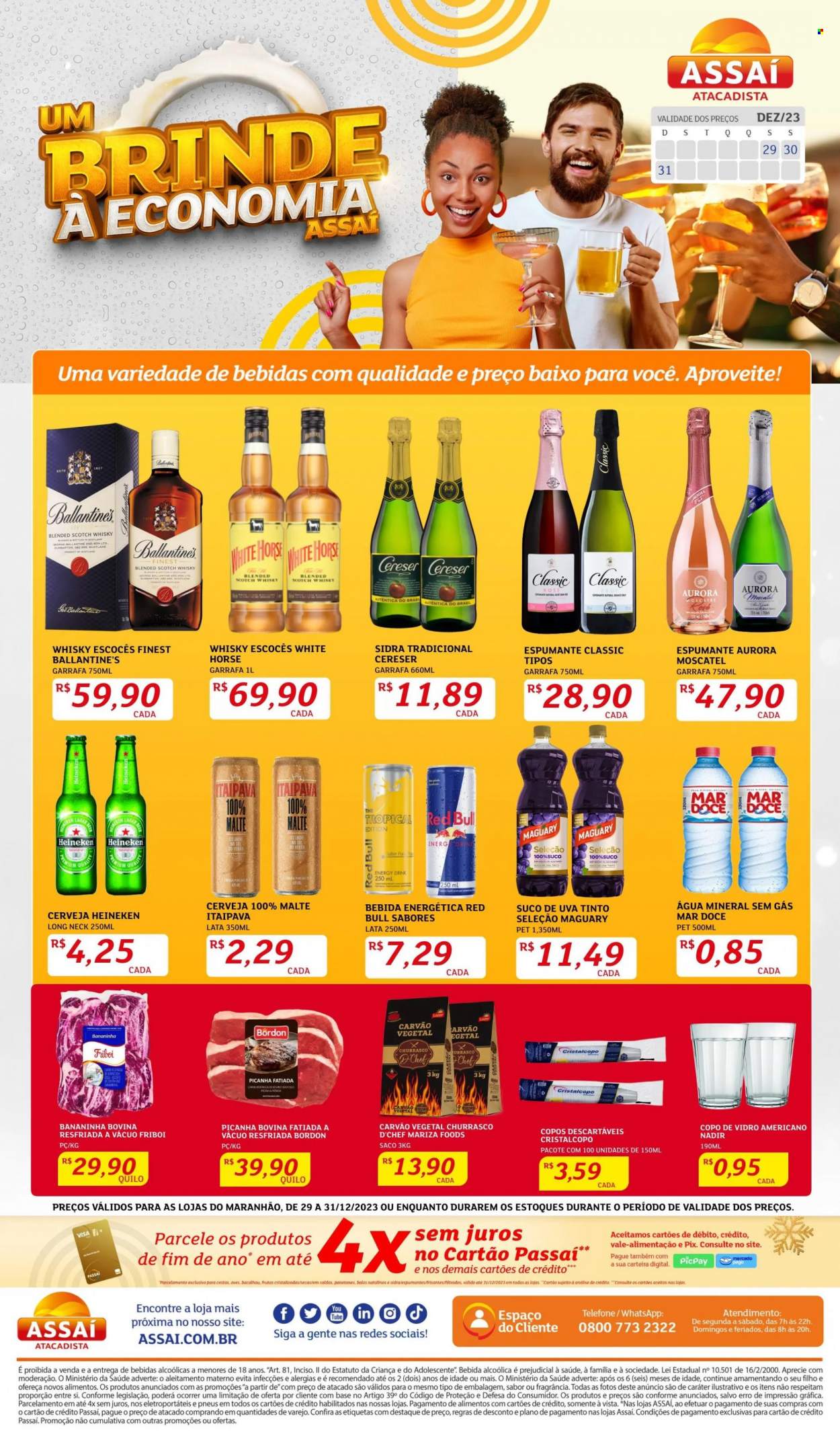 Folheto Assaí Atacadista - 29/12/2023 - 31/12/2023. Página 1
