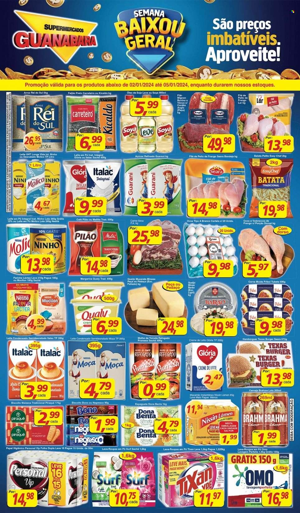 Folheto Supermercados Guanabara - 02/01/2024 - 05/01/2024. Página 1