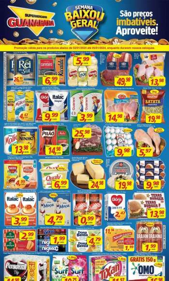Folheto Supermercados Guanabara - 02/01/2024 - 05/01/2024.