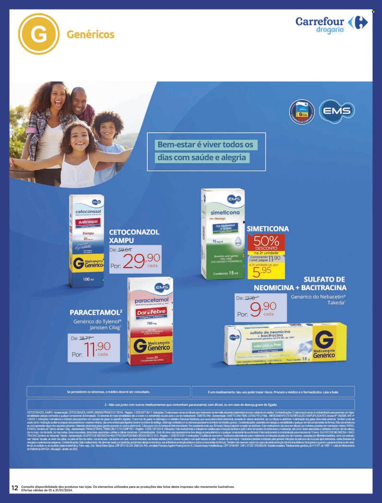 Folheto Carrefour Drogaria - 01/01/2024 - 31/01/2024. Página 12