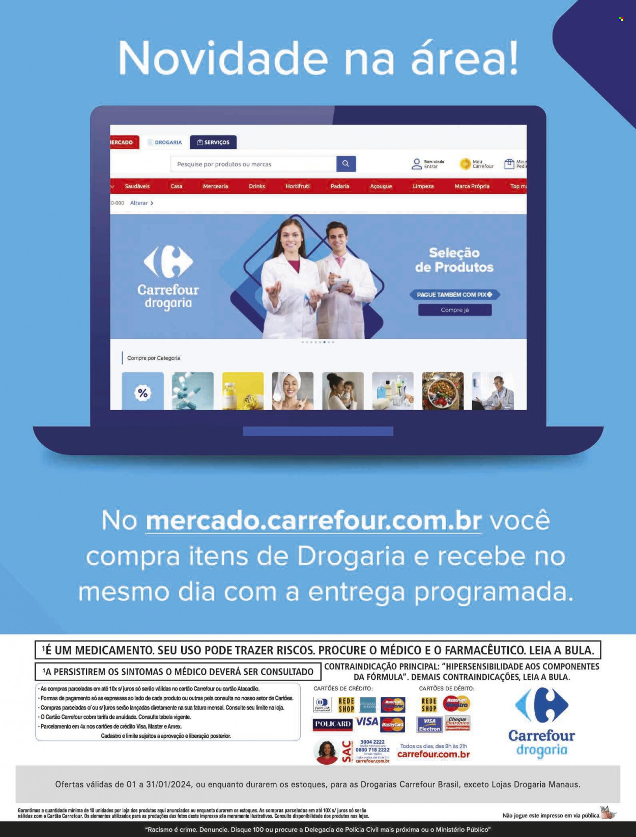 Folheto Carrefour Drogaria - 01/01/2024 - 31/01/2024. Página 15