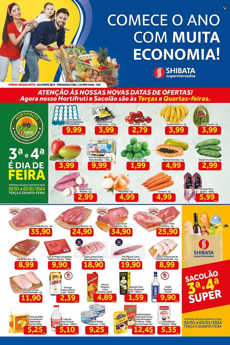Folheto Shibata Supermercados - 02/01/2024 - 08/01/2024. Página 1